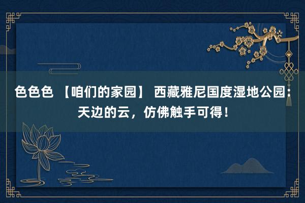 色色色 【咱们的家园】 西藏雅尼国度湿地公园：天边的云，仿佛触手可得！