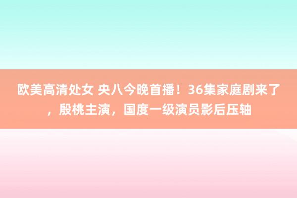 欧美高清处女 央八今晚首播！36集家庭剧来了，殷桃主演，国度一级演员影后压轴