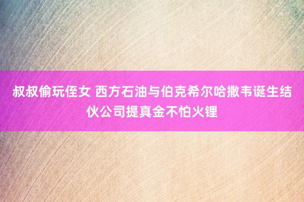 叔叔偷玩侄女 西方石油与伯克希尔哈撒韦诞生结伙公司提真金不怕火锂