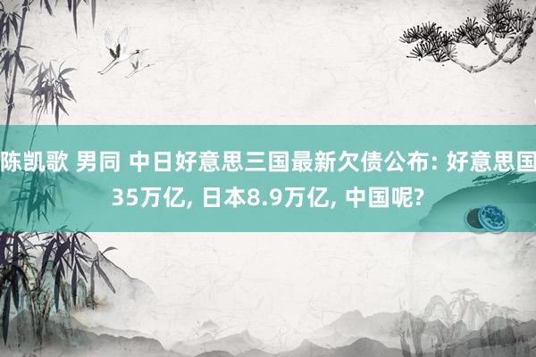 陈凯歌 男同 中日好意思三国最新欠债公布: 好意思国35万亿， 日本8.9万亿， 中国呢?