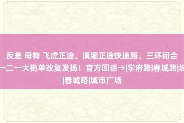 反差 母狗 飞虎正途、滇缅正途快速路、三环闭合工程、一二一大街单改复发扬！官方回话→|学府路|春城路|城市广场